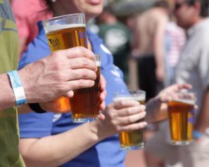 People drinking draft beers