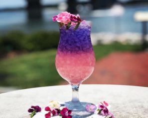 Beautiful tropical drink on a table