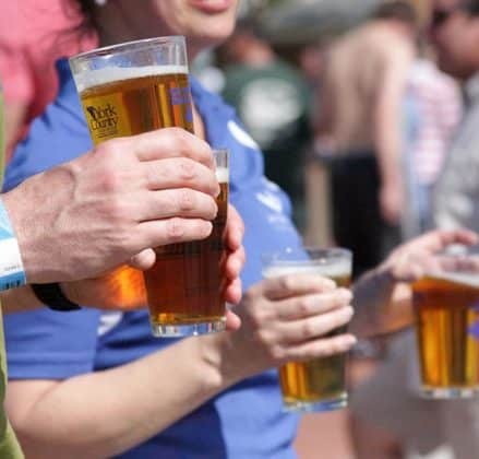 People drinking draft beers
