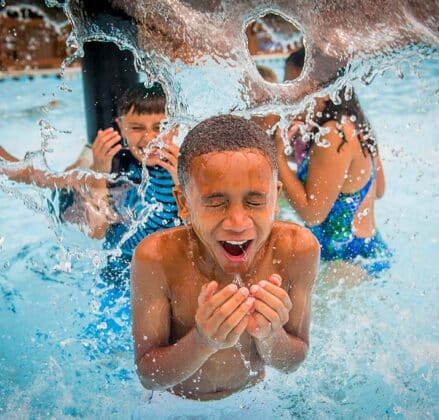 Kids in a pool at Water Country