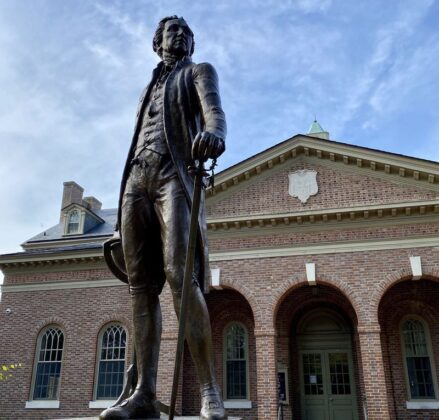 Statue in front of The College of William & Mary