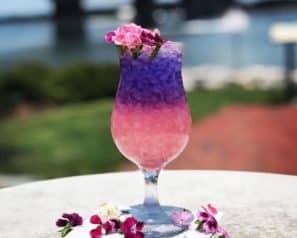 Beautiful tropical drink on a table