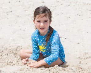 Little girl on the beach