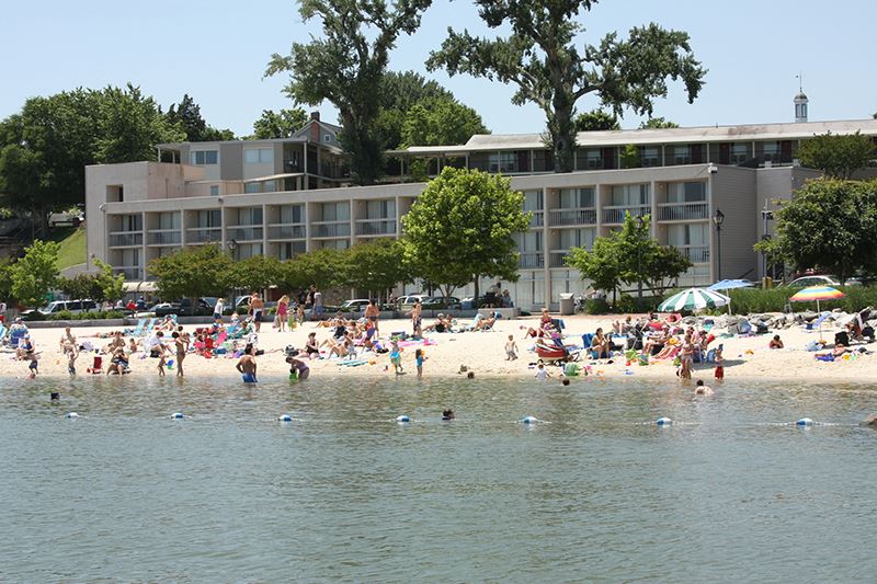 Families on the beach